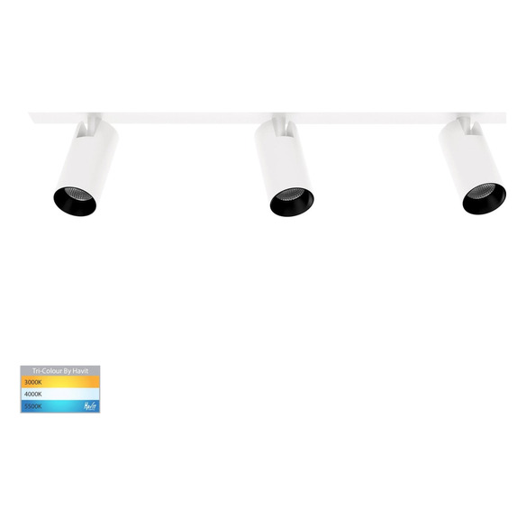 HV4002T-3-WHT - HV4002T-3-White - Revo White 3 Light TRI Colour Bar Light