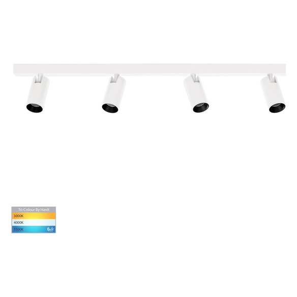 HV4002T-4-WHT - HV4002T-4-White - Revo White 4 Light TRI Colour Bar Light