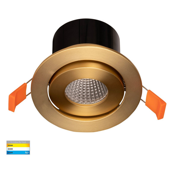 HV5512T-BR - Prime Brass Coloured Tilt LED HV5512T-BR