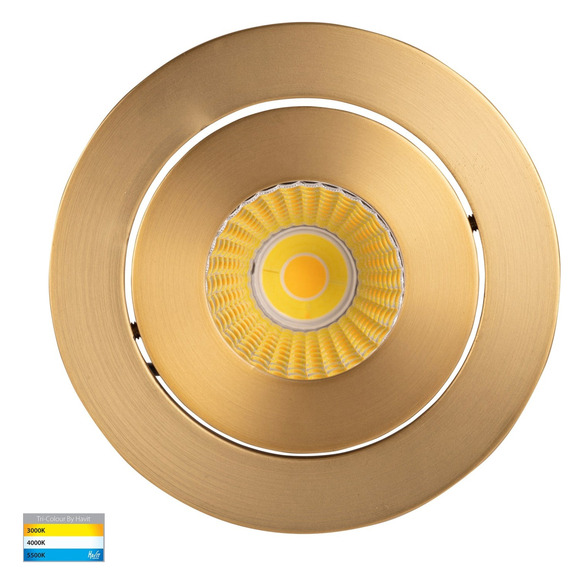 HV5512T-BR - Prime Brass Coloured Tilt LED HV5512T-BR
