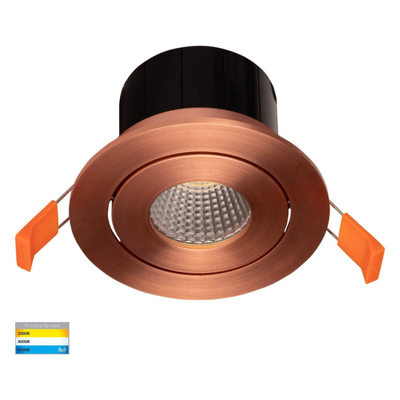 HV5512T-CP - Prime Copper Coloured Tilt LED Downlight