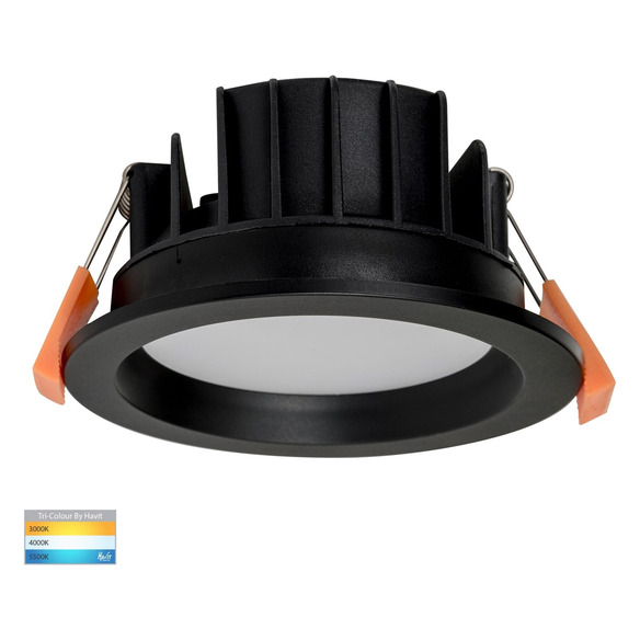 HV5522T-BLK-24V - Polly Polycarbonate Black Fixed LED Downlight