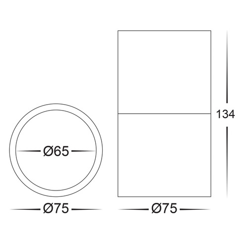 HV5802T-WHT-EXT-12V - Nella White 7W Surface HV5802T-WHT-EXT-12V
