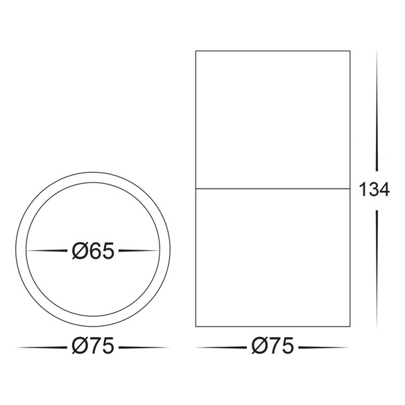 HV5802T-WHT-EXT-12V - Nella White 7W Surface HV5802T-WHT-EXT-12V