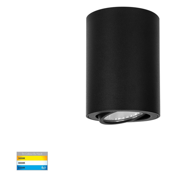 HV5812T-BLK-12V - Nella 7W LED Black Adjustable Surface Mounted Downlight