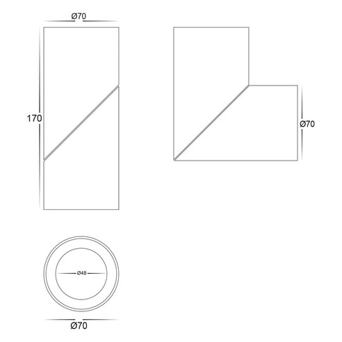 HV5823T-BLK-12V - Nella Black 12W Surface Mounted HV5823T-BLK-12V