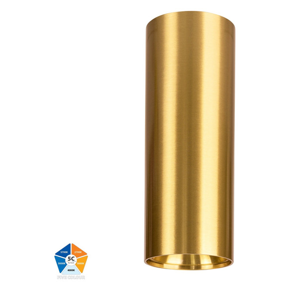 HV5841S-BR-EXT - Nella Brass 7W Surface Mounted LED Downlight