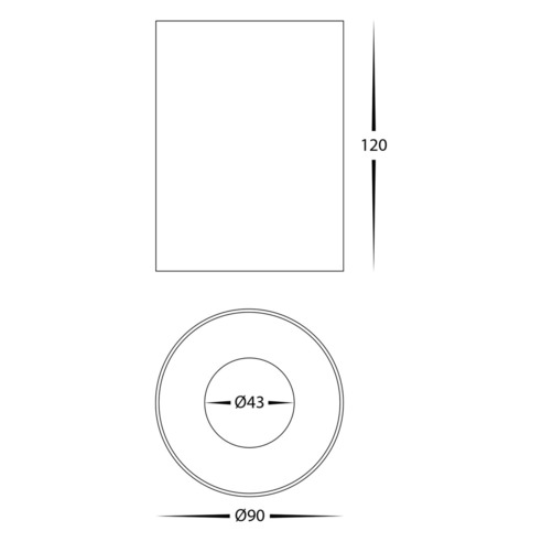 HV5842S-BLK-12V - Nella Black 12W Surface Mounted HV5842S-BLK-12V