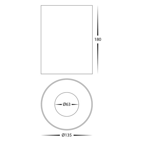 HV5844S-BLK-12V - Nella Black 24W Surface Mounted HV5844S-BLK-12V