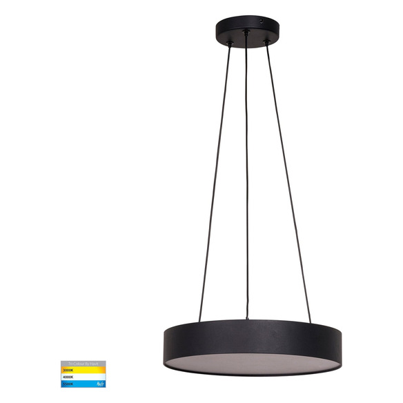 HV5893T-BLK-PDT - HV5893T-Black-PDT - Nella 320mm Black 30W Round Pendant