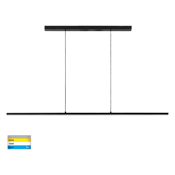 HV6006T-BLK - Proline Black 1600mm Slim LED Pendant