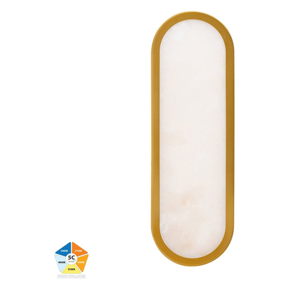 HV8011S-GLDALB - Auster Gold with Alabaster Glass Wall Light