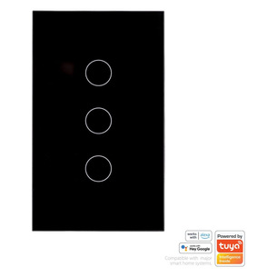 HV9210-3 - Wifi 3 Gang Black Wall SwitchHV9210-3