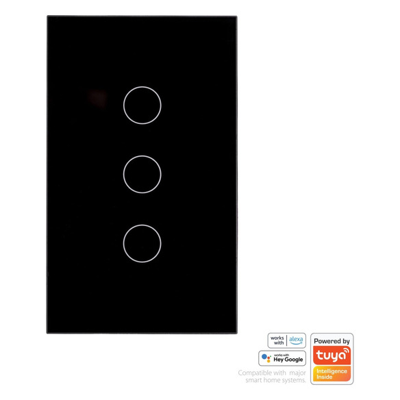 HV9210-3 - Wifi 3 Gang Black Wall Switch