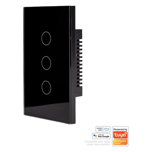 HV9210-3 - Wifi 3 Gang Black Wall SwitchHV9210-3