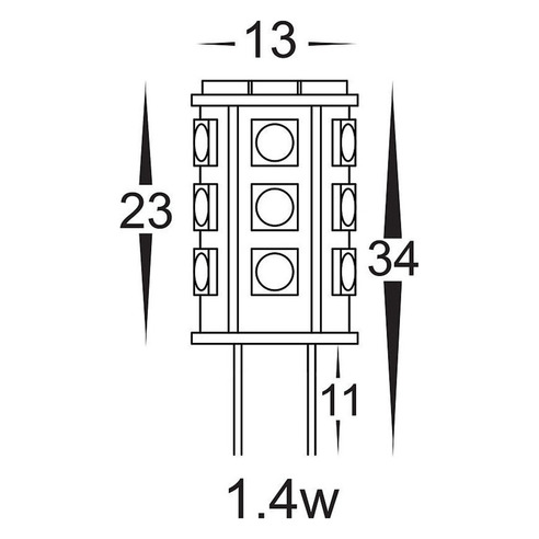 HV9529 - 1.4W G4 12v DC LED Bi Pin GlobeHV9529