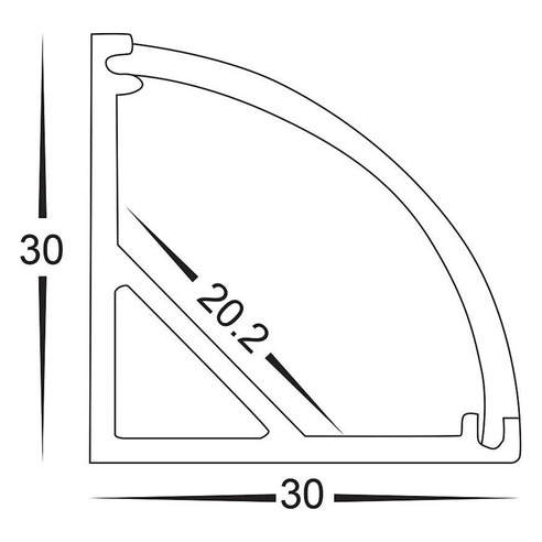 HV9691-3030-EC - HV9691-3030 - Corner Aluminium HV9691-3030-EC