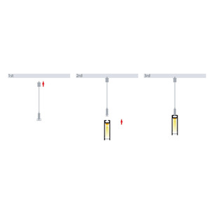 HV9693-1045-SD - Suspended Black Aluminium ProfileHV9693-1045-SD