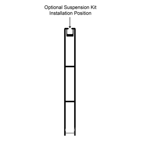 HV9693-1089-SD - Suspended Black Aluminium ProfileHV9693-1089-SD