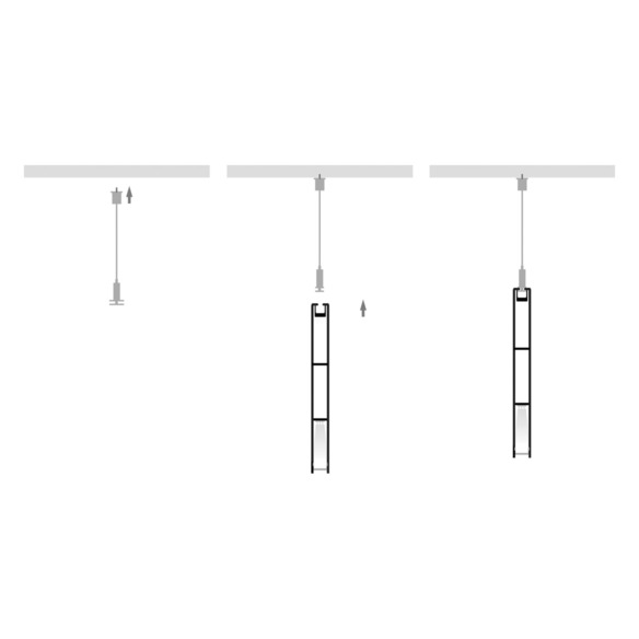 HV9693-1089-WHT-EC - HV9693-1089-White - Suspended White Aluminium Profile