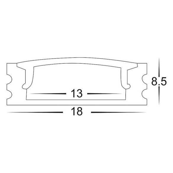 HV9693-1707-MC - White Shallow Square Aluminium HV9693-1707-MC