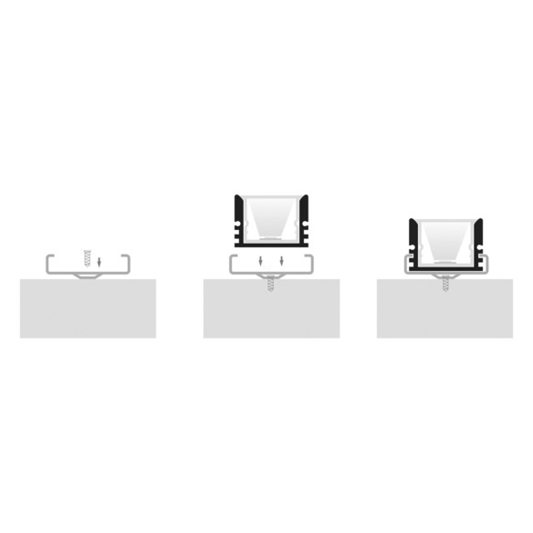 HV9693-1812-SD - HV9693-1812 - Shallow Square Weatherproof Aluminium Profile