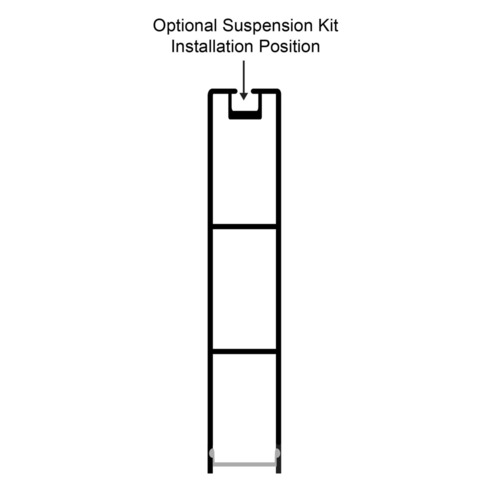 HV9693-1896-SD - Suspended Black Aluminium ProfileHV9693-1896-SD