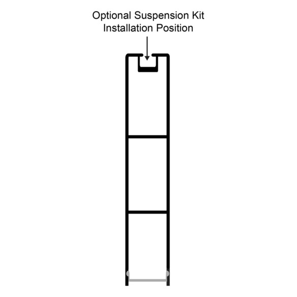HV9693-1896-SD - Suspended Black Aluminium Profile