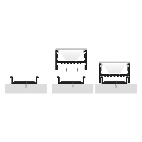 HV9693-1922-EC - HV9693-1922 - Shallow Square Aluminium Profile