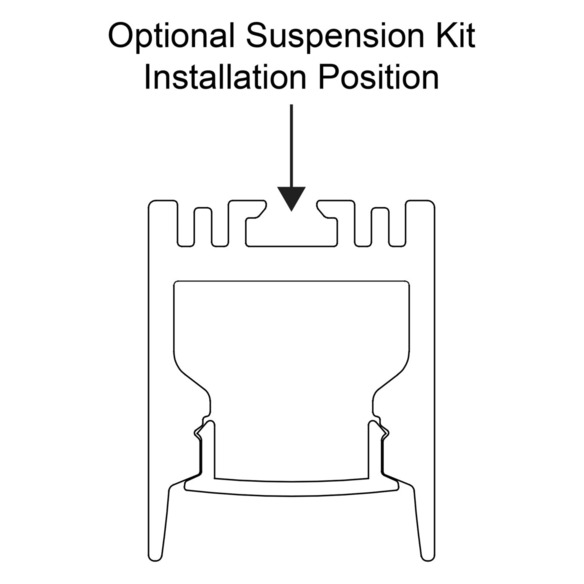 HV9693-2025-WHT-EC - HV9693-2025-White - Suspended or Surface Mounted White Aluminium Profile