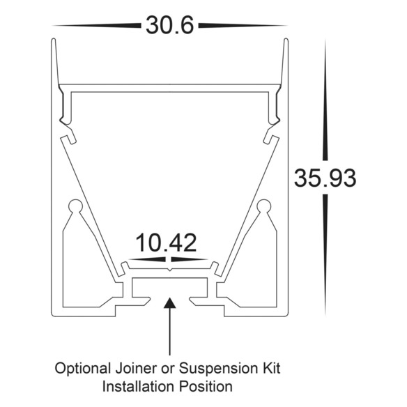HV9693-3136-JOINER - Joiner to suit Suspended Aluminium Profile