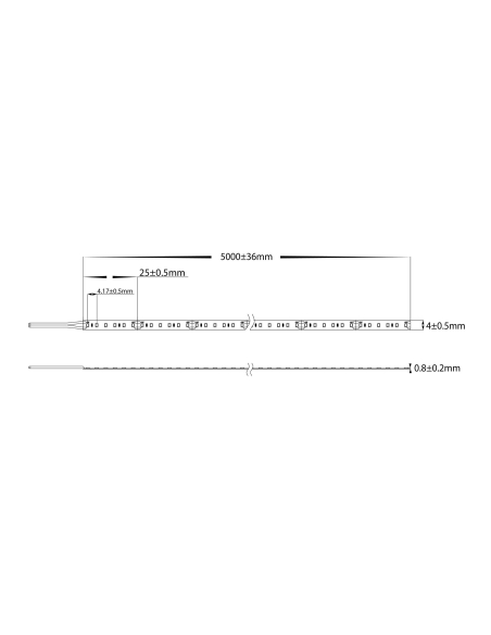 HV9735-IP20-240-5K - 19.2W IP20 Micro LED Strip HV9735-IP20-240-5K