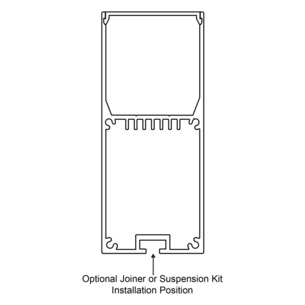 HV9693-3890-SD - Black Deep Square Aluminium ProfileHV9693-3890-SD