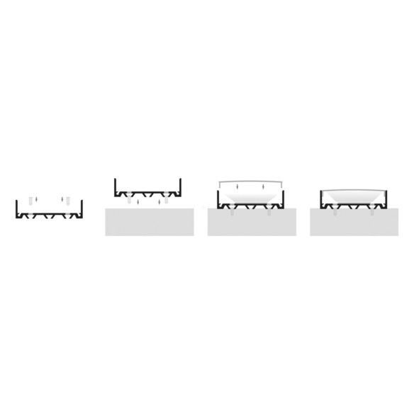 HV9693-4511-SD - HV9693-4511 - Shallow Square Aluminium Profile