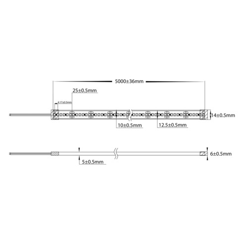 HV9723-IP67-240-5K-1-10M - 19.2W IP67 LED Strip HV9723-IP67-240-5K-1-10M