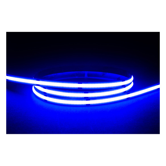 HV9761-IP20-320-B-30M - 9.6W IP20 24v DC Blue COB Dotless LED Strip - 30m Roll