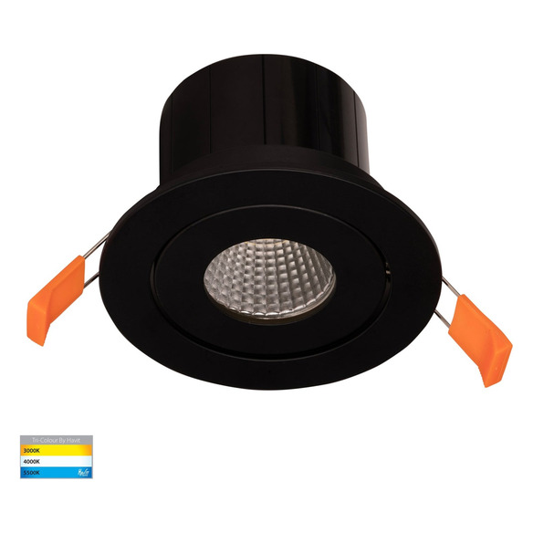 HV5512CCT-BLK - PRIME Black Tilt WIFI Downlight 90mm Cutout