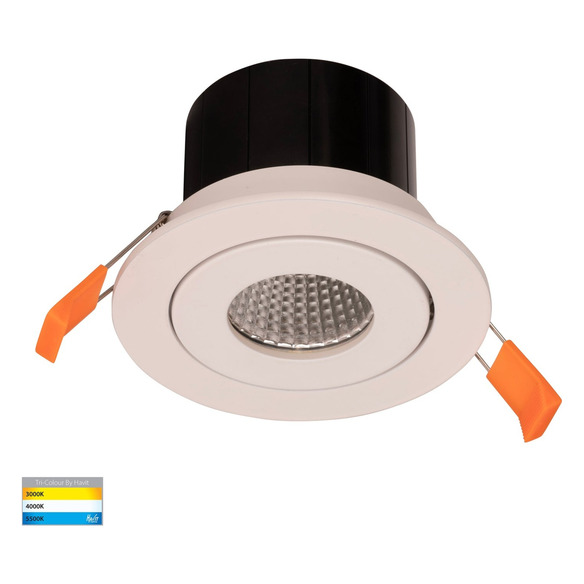 HV5512RGBCW-WHT - PRIME White Tilt WIFI Downlight 90mm Cutout