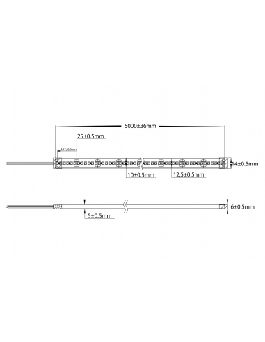 HV9723-IP67-240-3K-1 - 19.2W IP67 LED Strip 3000KHV9723-IP67-240-3K-1