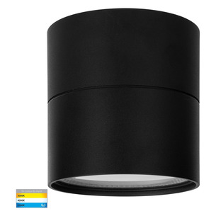 HV5805T-BLK-EXT-12V - NELLA Black Surface Mounted Round HV5805T-BLK-EXT-12V