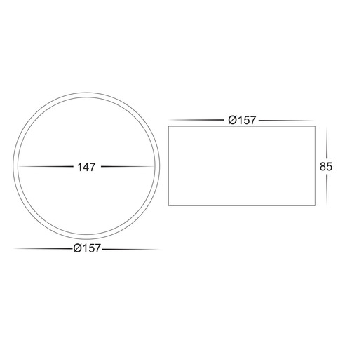 HV5805T-WHT-12V - NELLA White Surface Mounted HV5805T-WHT-12V