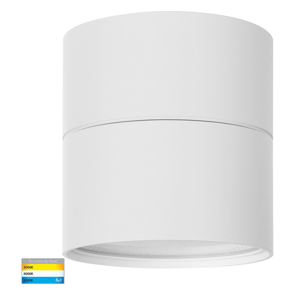 HV5805T-WHT-EXT-12V - NELLA White Surface Mounted Round Downlight C/W Extension