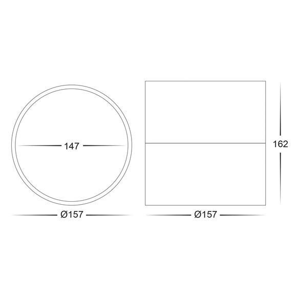 HV5805T-WHT-EXT-12V - NELLA White Surface Mounted HV5805T-WHT-EXT-12V
