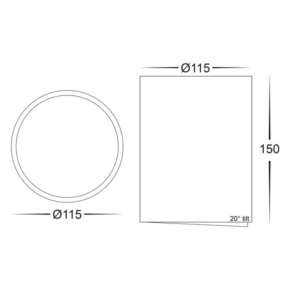 HV5815T-WHT-12V - NELLA White Surface Mounted HV5815T-WHT-12V