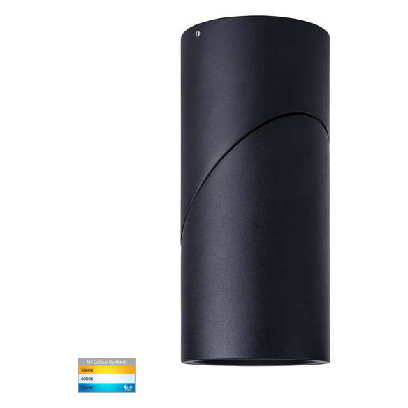 HV5824T-BLK-12V - NELLA Black Surface Mounted Rotatable Round Downlight