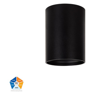 HV5841S-BLK-12V - NELLA Black Surface Mounted Round HV5841S-BLK-12V