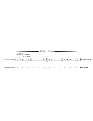4.8W 3040 Strip Lighting - IP20 per metreHV9741-IP20-60-3K