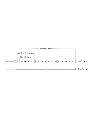 HV9722-IP20-128-4K - 9.6W 24v DC IP20 LED Strip HV9722-IP20-128-4K