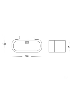 Concept 2W 240V Up & Down LED Wall Light Black / Warm White HV8028W-BLK 2