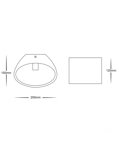 HV8026C - HV8026 - Arc Large Plaster LED Wall HV8026C